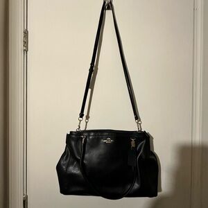 Coach Black Leather Christie Carryall Shoulder